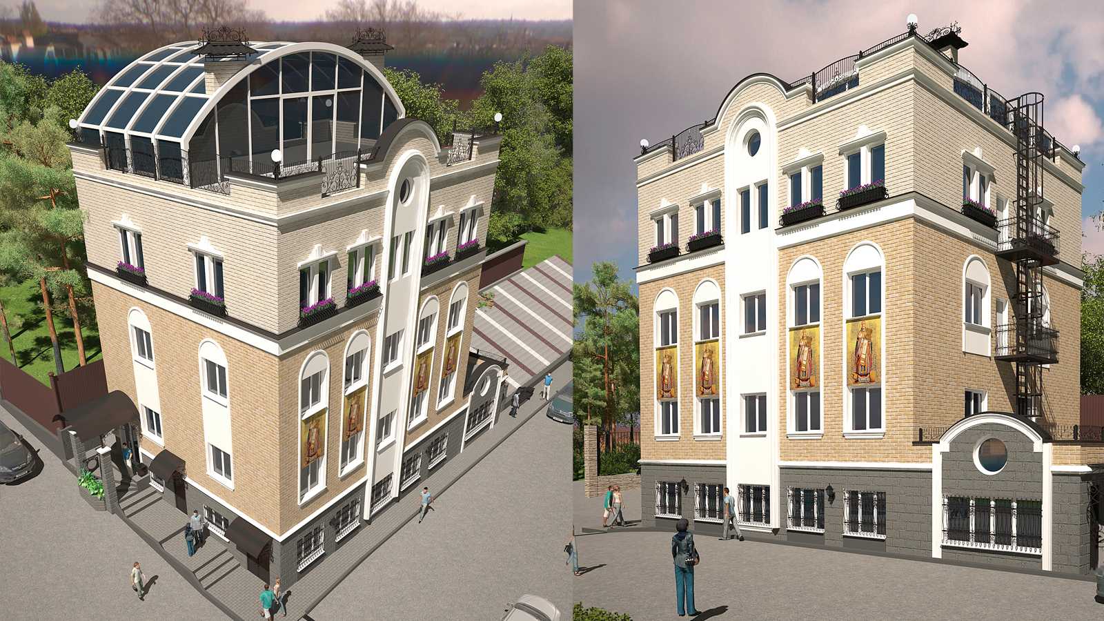 Реконструкция фасадов здания офиса "Стройтехника"